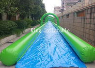 Outdoor Giant PVC Inflatable Slip N Slide / Water Slide เมืองสไลด์เมือง 100 เมตรสำหรับผู้ใหญ่