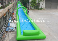Outdoor Giant PVC Inflatable Slip N Slide / Water Slide เมืองสไลด์เมือง 100 เมตรสำหรับผู้ใหญ่