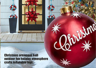 Merry Christmas Blow Up บอลลูนเครื่องประดับตกแต่งลานกลางแจ้ง PVC Inflatable Balls