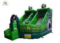 สีเขียวฟุตบอลเด็กปราสาท Bouncy ทำให้พองกระโดดบ้าน Combo Combo สำหรับพรรค