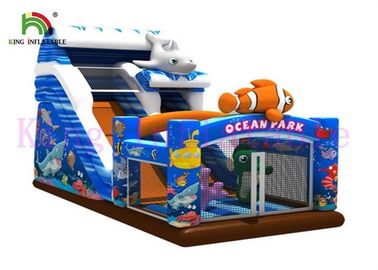 Digital Print Vivid Ocean Theme Theme พีวีซีพองแห้งสไลด์กับ CE อนุมัติ Blower