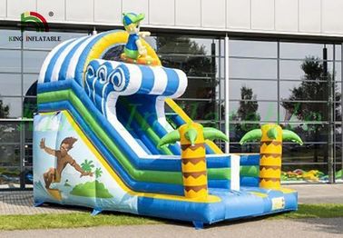ทรอปิคอล Inflatable Dry Slide, Surf Happy PVC Slide สำหรับเด็ก
